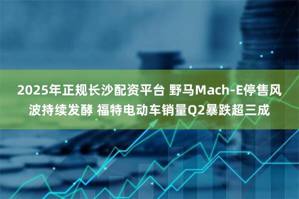 2025年正规长沙配资平台 野马Mach-E停售风波持续发酵 福特电动车销量Q2暴跌超三成